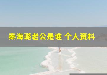 秦海璐老公是谁 个人资料